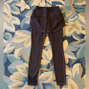 Athleta gray chaturanga 2 in 1 tights grey size XS